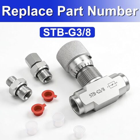 L08 Hydraulic Flow Control Valve Bidirectional Restrictor Compatible with 1-2 Ton Mini Excavator Replace#: STB-G3/8 in Kuwait