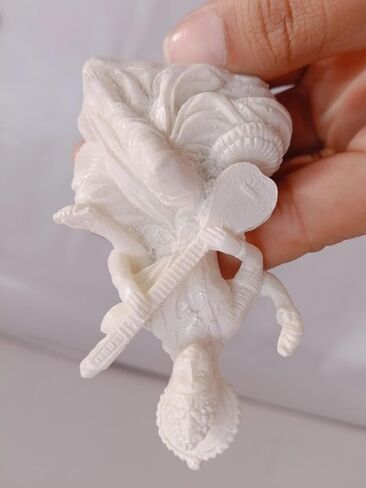 PEAKHILL_New Small Saraswati Playing Sitar-Height-3 Inches-Marble White Finish-for Car and Home Décor in Saudi Arabia