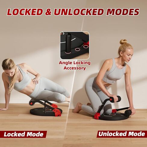 آلة الجلوس، آلة تمارين البطن المطورة مع مسند ظهر مسطح، معدات تمرين عضلات البطن متعددة الوظائف لصالة الألعاب الرياضية المنزلية مع ملحق قفل الزاوية/مقاومة 4 مستويات/أسطوانة تدليك/إطار فولاذي 330 رطلاً in Kuwait