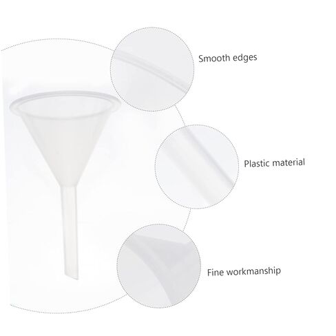 5pcs Plastic Funnels Multipurpose Lab Filter Funnels for Liquid Transfer Bottle Filling and Easy to Store Space-Saving Design in Saudi Arabia