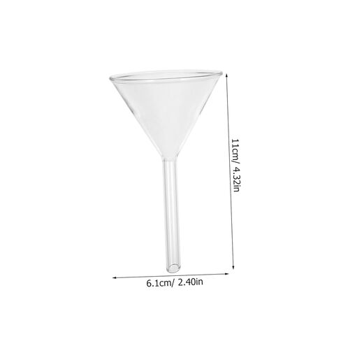 Alipis Chemistry Lab Glass Funnel Triangle Shape for Liquids Flask Hand Washable in Saudi Arabia