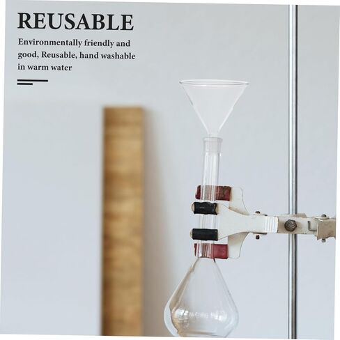 Alipis Chemistry Lab Glass Funnel Triangle Shape for Liquids Flask Hand Washable in Saudi Arabia