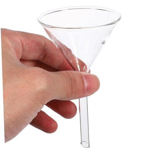 Alipis Chemistry Lab Glass Funnel Triangle Shape for Liquids Flask Hand Washable in Saudi Arabia