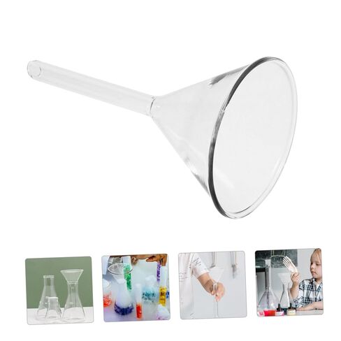 Alipis Chemistry Lab Glass Funnel Triangle Shape for Liquids Flask Hand Washable in Saudi Arabia