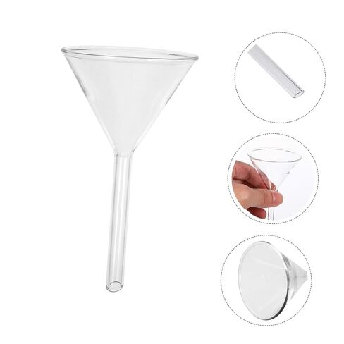 Alipis Chemistry Lab Glass Funnel Triangle Shape for Liquids Flask Hand Washable in Saudi Arabia