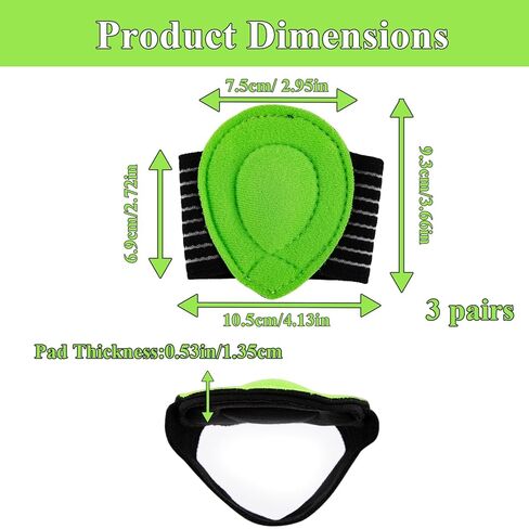 3 أزواج من الأكمام الضاغطة لدعم قوس القدم لتخفيف التهاب اللفافة الأخمصية وآلام القدم، أقصى دعم للقدم المسطحة والأقواس العالية، للرجال والنساء، أسود/أخضر in Kuwait