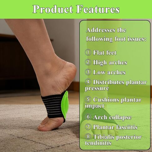 3 أزواج من الأكمام الضاغطة لدعم قوس القدم لتخفيف التهاب اللفافة الأخمصية وآلام القدم، أقصى دعم للقدم المسطحة والأقواس العالية، للرجال والنساء، أسود/أخضر in Kuwait