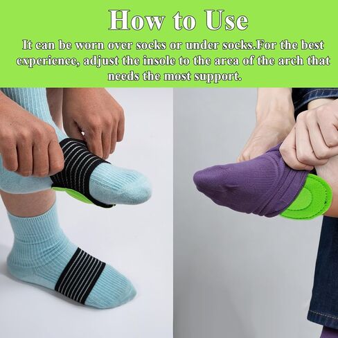 3 أزواج من الأكمام الضاغطة لدعم قوس القدم لتخفيف التهاب اللفافة الأخمصية وآلام القدم، أقصى دعم للقدم المسطحة والأقواس العالية، للرجال والنساء، أسود/أخضر in Kuwait
