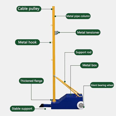 Volleyball/Badminton Poles,Volleyball Set for Backyard Adjustable Height Poles, Outdoor Portable Volleybal Net Training Stands,for Men,Women,Adult,Youth,Kids in Saudi Arabia