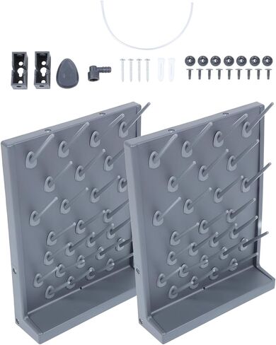Alipis 2pcs أسود Pp مختبر أنبوب تجفيف رف 27 أوتاد حامل تصريف بلاستيكي من جانب واحد للأواني الزجاجية للمختبر، حامل ربط أنبوب الاختبار مناسب للاستخدام العلمي والتعليمي in Saudi Arabia