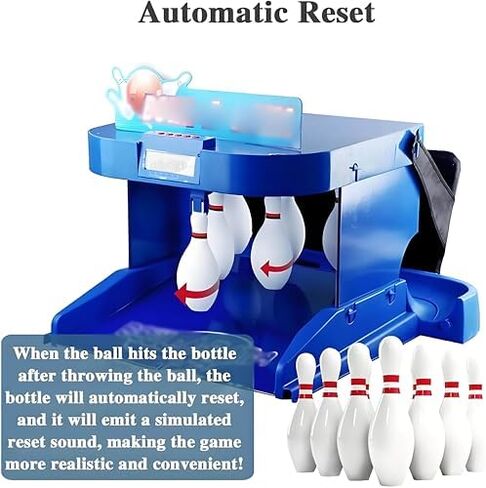 Indoor Electronic Bowling Game - LED Scoreboard, Automatic Scoring & Realistic Sound, Fun for Kids & Adults, 11ft Bowling Alley Sports Console, Perfect Family Entertainment in Saudi Arabia