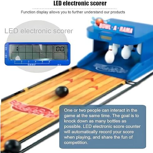 Indoor Electronic Bowling Game - LED Scoreboard, Automatic Scoring & Realistic Sound, Fun for Kids & Adults, 11ft Bowling Alley Sports Console, Perfect Family Entertainment in Saudi Arabia