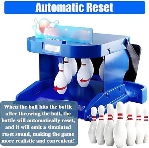 Indoor Bowling Alley Game - 2m Electronic Bowling Console for Kids & Adults, Automatic Scoring, LED Scoreboard & Realistic Sounds - Perfect Family Fun Sports Activity in Saudi Arabia