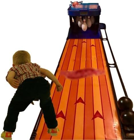 Indoor Bowling Ball Set - Automatic LED Bowling Alley Game with Ring Toss Feature, Ideal for Parties, Family Fun, and Sports Gifts for Kids & Adults in Saudi Arabia