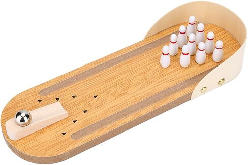 Dan&Dre Table Mini Bowling Playset Wooden Desktop Decoration Kids Toy in Kuwait