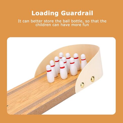 Dan&Dre Table Mini Bowling Playset Wooden Desktop Decoration Kids Toy in Kuwait