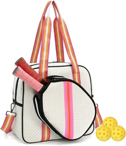 Crossbody Pickleball Bag Tote, Neoprene Pickleball Bags for Women and Men, Adjustable Pickleball Shoulder Bag in Saudi Arabia