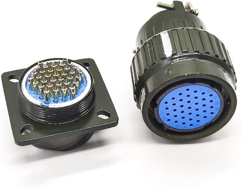 Aviation Connector 28mm Y28M-37TK Female 37 Pin Circular Connector Solder Cable Plug Bayonet Coupling Waterproof Aviation Metal Wire Panel Power Chassis Fittings Connector in Saudi Arabia
