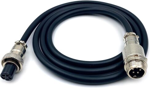 3.28 قدم GX12 3 دبوس ذكر إلى أنثى كابل، GX12 3 دبابيس أنثى إلى ذكر رأس الطيران سلك موصل كهربائي لوحة جبل محول معدني دائري للسفن 5A 125V 20AWG (1 متر) in Kuwait