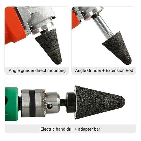 4 قطعة عجلة طحن بتصميم ماسة أسطوانية رأس تلميع عجلة الصنفرة الكاشطة 50/100/200 حصى زاوية طاحونة رؤوس الطحن ملحقات مطابقة in Kuwait