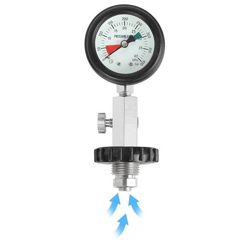 Scuba Diving Cylinder Pressure Gauge 0-200BAR 0-20for MPa G5 8 Thread for DIN Diving Cylinders, Stainless Steel Brass Construction in Saudi Arabia