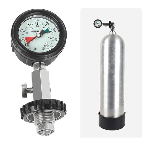 Scuba Diving Cylinder Pressure Gauge 0-200BAR 0-20for MPa G5 8 Thread for DIN Diving Cylinders, Stainless Steel Brass Construction in Saudi Arabia