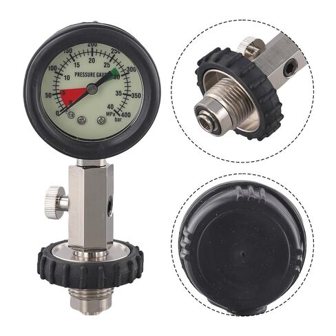 Scuba Diving Cylinder Pressure Gauge 0-200BAR 0-20for MPa G5 8 Thread for DIN Diving Cylinders, Stainless Steel Brass Construction in Saudi Arabia