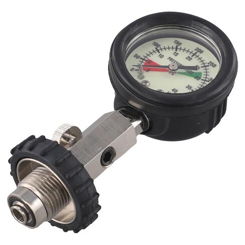 Scuba Diving Cylinder Pressure Gauge 0-200BAR 0-20for MPa G5 8 Thread for DIN Diving Cylinders, Stainless Steel Brass Construction in Saudi Arabia