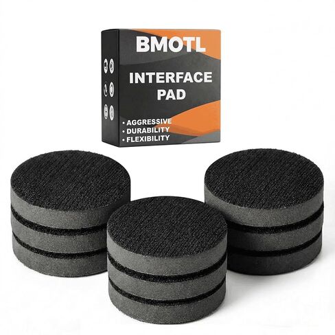 لوحة واجهة مقاس 3 بوصات: 9 عبوات من أقراص الصنفرة الإسفنجية ذات الخطاف والحلقة، بديلة لصنفرة صغيرة بتفاصيل الصنفرة RO، إسفنجة ناعمة الكثافة ووسادة دائرية عازلة in Kuwait