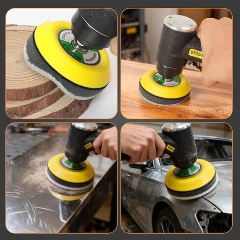 لوحة واجهة مقاس 3 بوصات: 9 عبوات من أقراص الصنفرة الإسفنجية ذات الخطاف والحلقة، بديلة لصنفرة صغيرة بتفاصيل الصنفرة RO، إسفنجة ناعمة الكثافة ووسادة دائرية عازلة in Kuwait