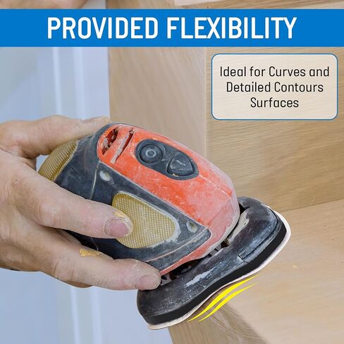 5 Pack Foam 12 Hole Sanding Pads Compatible with Black & Decker Mouse Sanders BDCMS20C and BDEMS600, Hook and Loop Triangular Detail Sander Pads with Anti Vibration Cushion Layer in Saudi Arabia