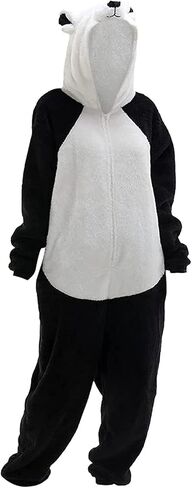 Women's Winter Hooded One Piece Pajamas Novelty Onesie Adult Women Animal Bear Loungewear Jumpsuits in Saudi Arabia