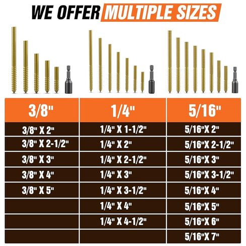 Pisman 3/8" X 3" 10PCS Single Pointed Double Ended Screws have various sizes. in Kuwait