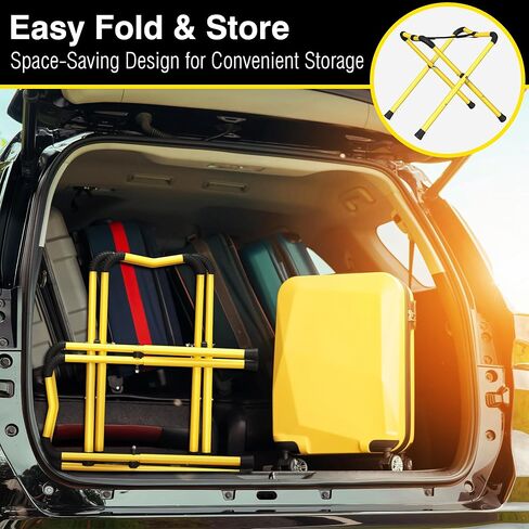 حامل كاياك من الألومنيوم قابل للطي من جانفيندكس، عبوتان | رف تخزين الزورق المحمول مع ارتفاع قابل للتعديل للاستخدام الداخلي، سعة تحميل شديدة التحمل 150 رطل، تصميم موفر للمساحة in Kuwait