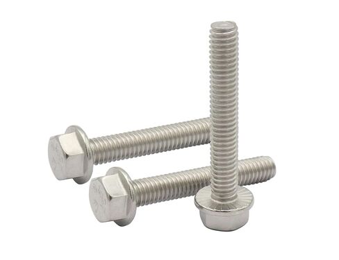 LBY 30pcs 1/4-20 × 3/4'' Hex Flange Bolt, Flanged Hex Head Bolts Flange Hexagon Screws, Fully Threaded, 304 Stainless Steel (Silver) in Kuwait