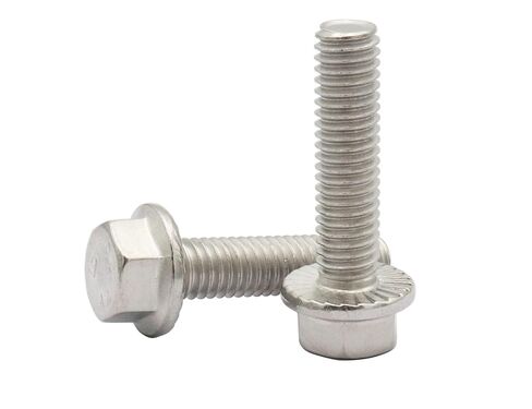 LBY 30pcs 1/4-20 × 3/4'' Hex Flange Bolt, Flanged Hex Head Bolts Flange Hexagon Screws, Fully Threaded, 304 Stainless Steel (Silver) in Kuwait