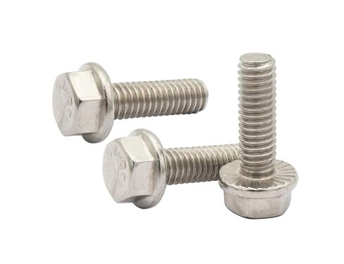 LBY 30pcs 1/4-20 × 3/4'' Hex Flange Bolt, Flanged Hex Head Bolts Flange Hexagon Screws, Fully Threaded, 304 Stainless Steel (Silver) in Kuwait
