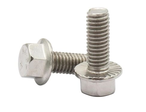 LBY 30pcs 1/4-20 × 3/4'' Hex Flange Bolt, Flanged Hex Head Bolts Flange Hexagon Screws, Fully Threaded, 304 Stainless Steel (Silver) in Kuwait