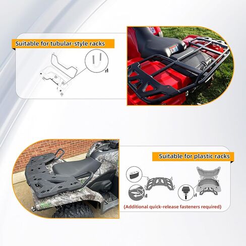 TCMT 96L ATV Rear Passenger Seat Rack Cargo Storage Helmet Trunk Box Luggage Black in Saudi Arabia