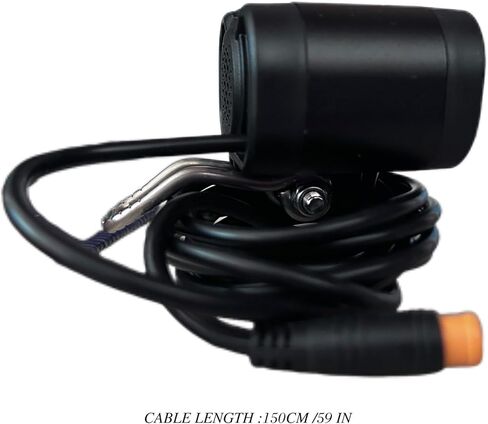 EBike Headlight with Horn 3 Pin Male Waterproof Connector Bicycle Front Light for 36V 48V Ebikes and E-Scooter Mountain Bike Replacement Horn Light in Saudi Arabia