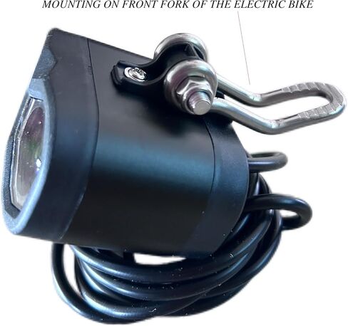 EBike Headlight with Horn 3 Pin Male Waterproof Connector Bicycle Front Light for 36V 48V Ebikes and E-Scooter Mountain Bike Replacement Horn Light in Saudi Arabia