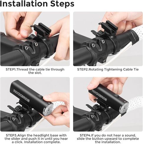 ROCKBROS 1800 Lumens Bike Light 5000mAH USB C Rechargeable Bike Headlight IPX6 Waterproof Bicycle Front Smart Light Glare Protection for Night Riding in Saudi Arabia