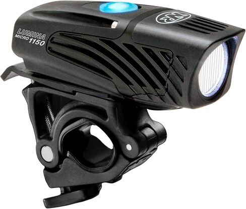 NiteRider Lumina Micro 1150 Lumen USB-C مصباح الدراجة الأمامي القابل لإعادة الشحن - 5 أوضاع مصباح أمامي LED مدمج، IP64 مقاوم للماء لركوب الدراجات على الطرق، والركاب، وركوب الدراجات الليلية، وإضاءة الدراجة سهلة التركيب in Saudi Arabia