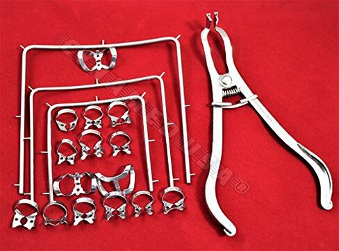 CYNAMED USA Dental ENDODONTIC Rubber Dam KIT + Clamps + Brewer + Frames A+ Quality German Grade in Kuwait