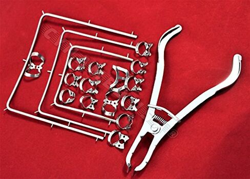 CYNAMED USA Dental ENDODONTIC Rubber Dam KIT + Clamps + Brewer + Frames A+ Quality German Grade in Kuwait