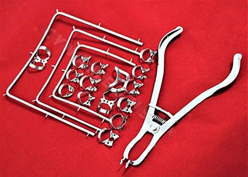 CYNAMED USA Dental ENDODONTIC Rubber Dam KIT + Clamps + Brewer + Frames A+ Quality German Grade in Kuwait