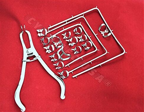 CYNAMED USA Dental ENDODONTIC Rubber Dam KIT + Clamps + Brewer + Frames A+ Quality German Grade in Kuwait