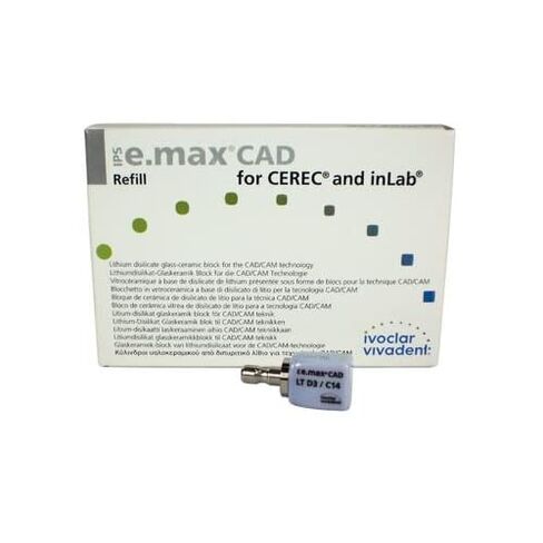 Ivoclar Vivadent 605336 IPS e.max CAD CEREC Blocks InLab LT D3 C14 5/Pk in Saudi Arabia