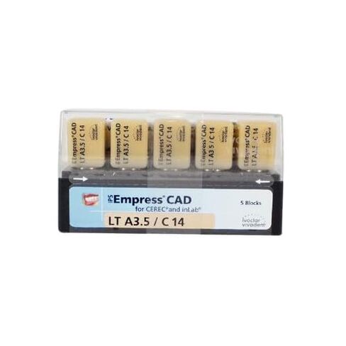 Ivoclar Vivadent 602570 IPS Empress CAD CEREC Blocks InLab LTA3.5 C14 5/Pk in Saudi Arabia