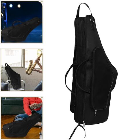 Water-resistant Shockproof Alto Saxophone Case Backpack with Double Shoulder Straps for Instrument Storage and Accessories Suitable for Performance and Travel in Saudi Arabia